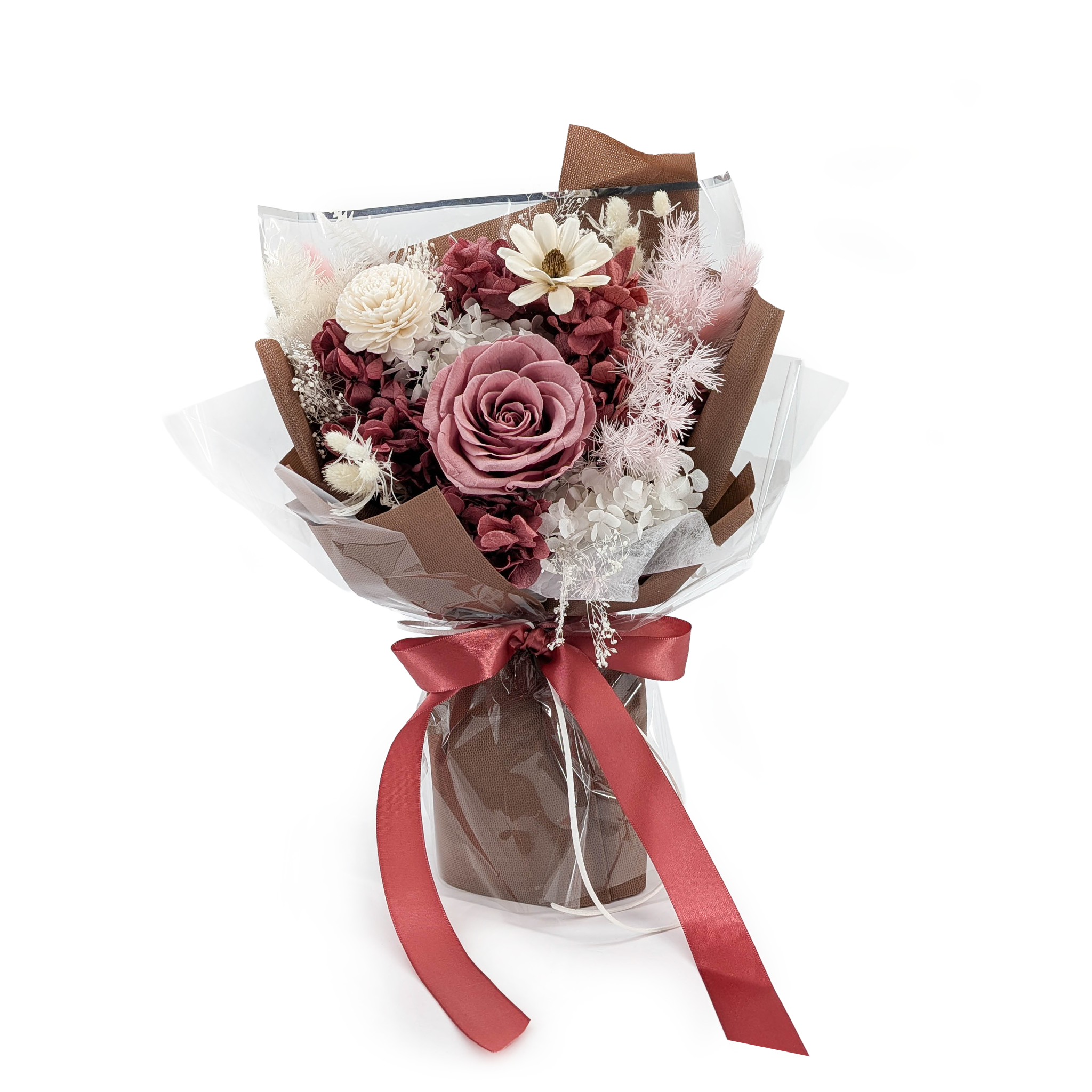 Bouquet Premium en boîte – EVERGIVE – A Lasting Gesture – Soft Blush