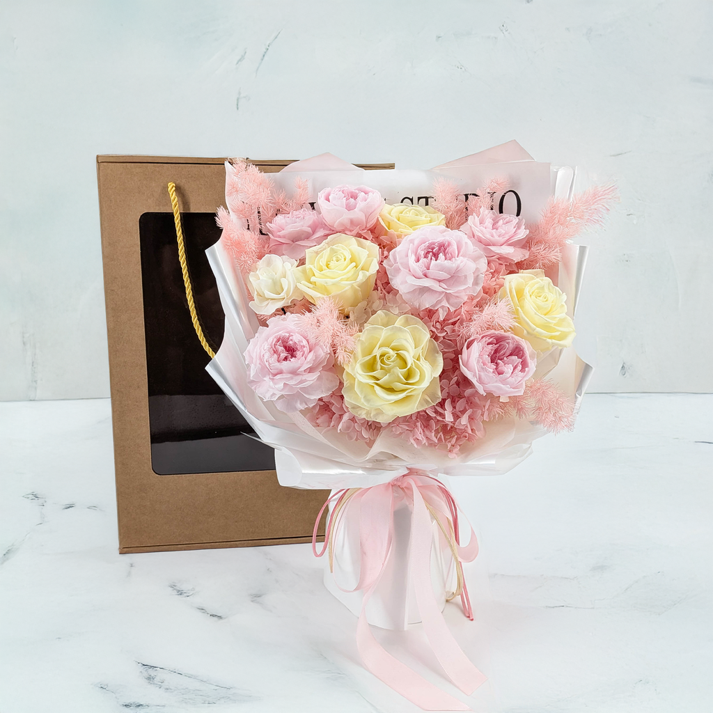 Bouquet Premium en boîte - EVERGIVE – A Lasting Gesture – Belle Majesty