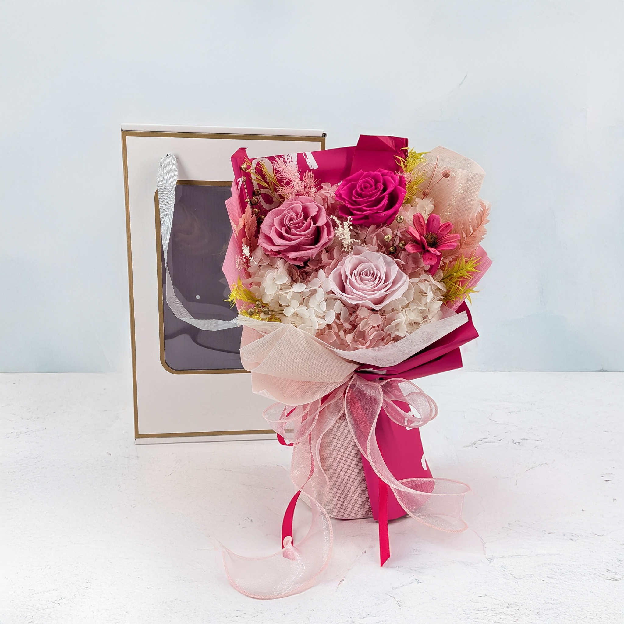 Bouquet Premium en boîte - EVERGIVE – A Lasting Gesture – Candy Charm
