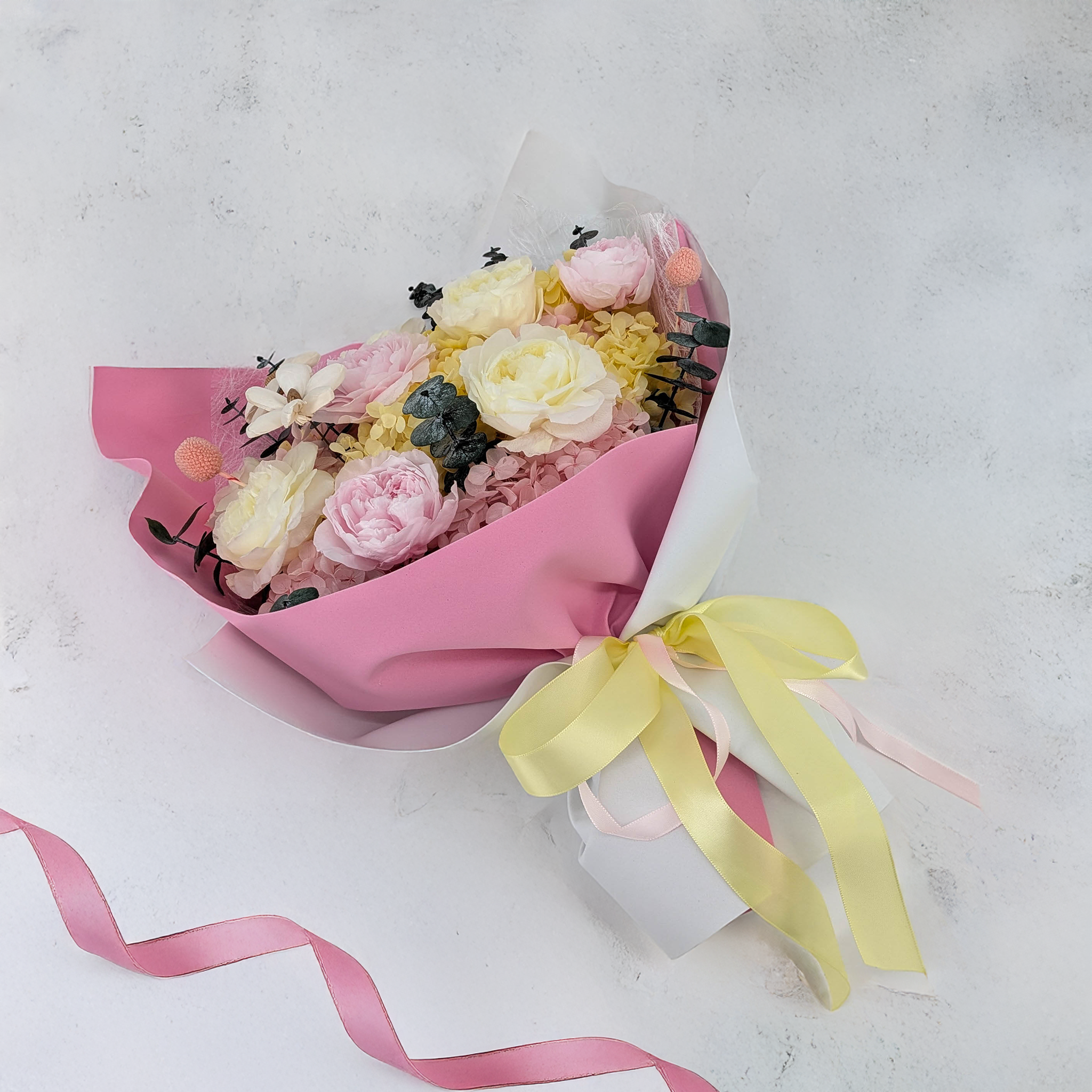 Bouquet Premium en boîte – EVERGIVE – A Lasting Gesture – Pearl Royal