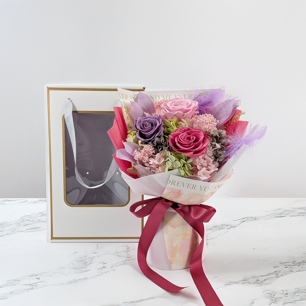 Bouquet Premium en boîte - EVERGIVE – A Lasting Gesture – Garden Charm