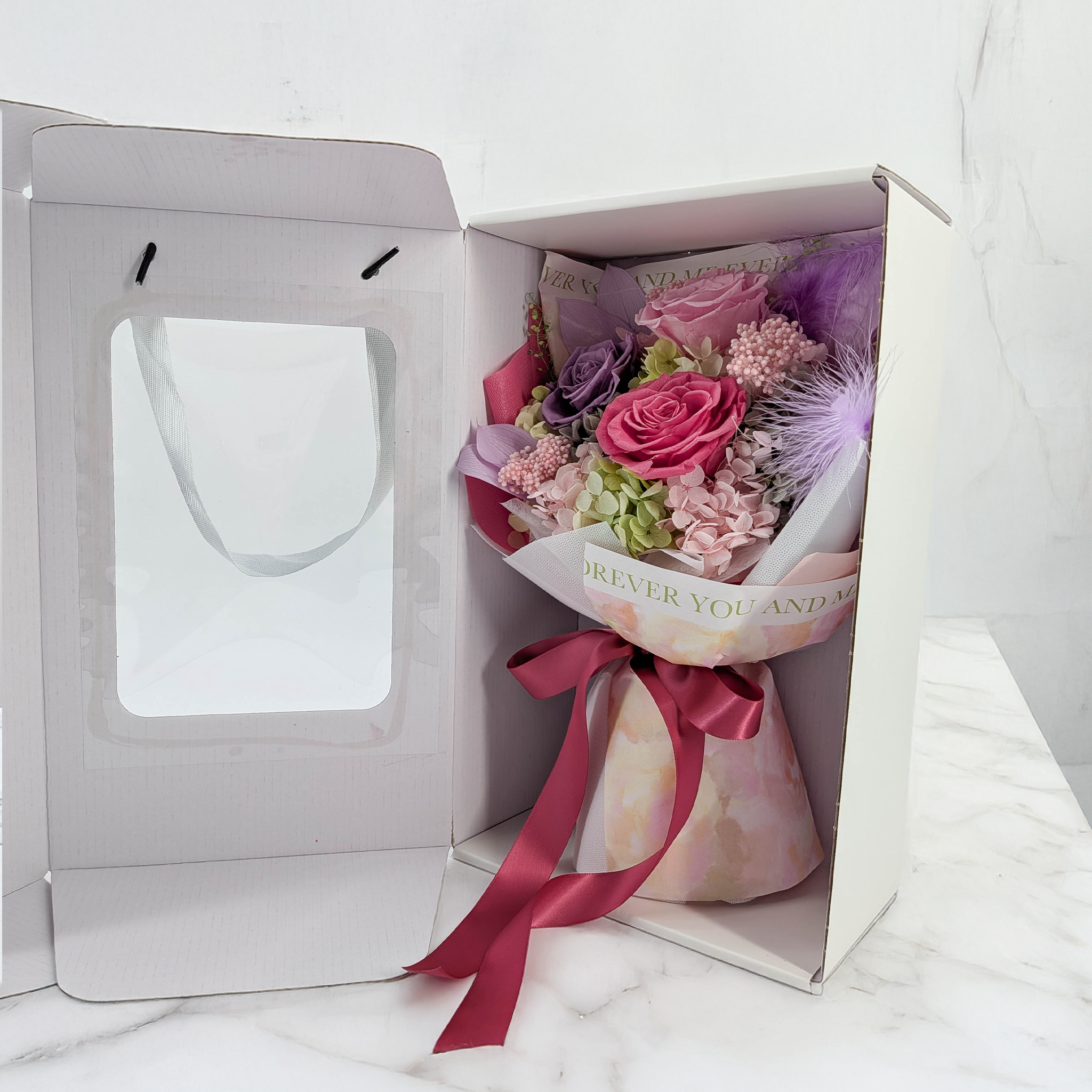 Bouquet Premium en boîte - EVERGIVE – A Lasting Gesture – Garden Charm