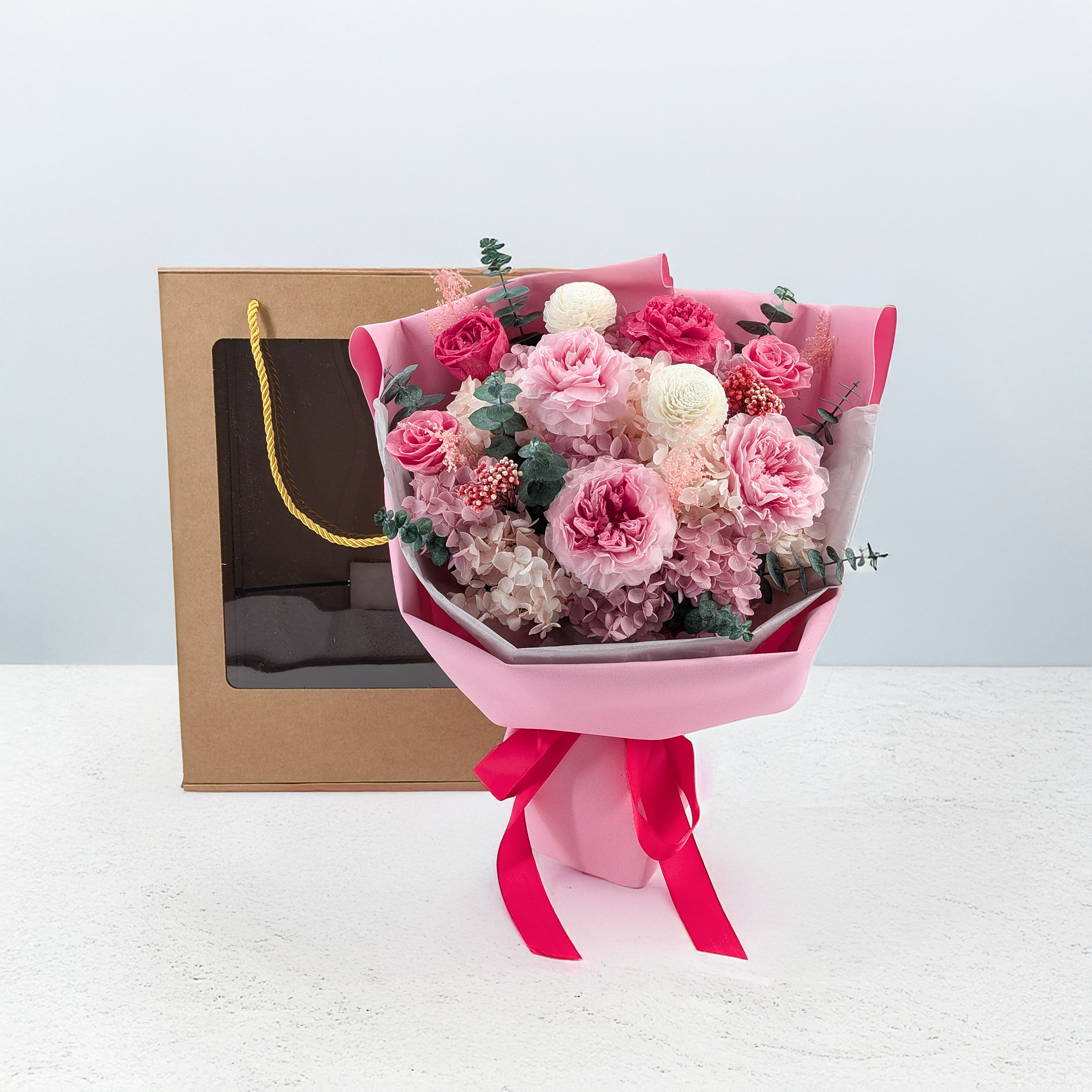 Bouquet Premium en boîte – EVERGIVE – A Lasting Gesture – Garden Majesty
