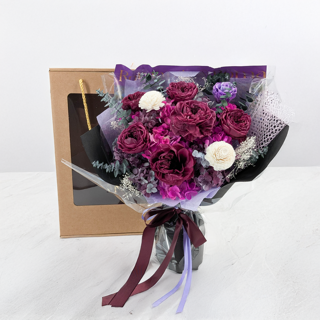 Bouquet Premium en boîte - EVERGIVE – A Lasting Gesture – Mystelle Royal