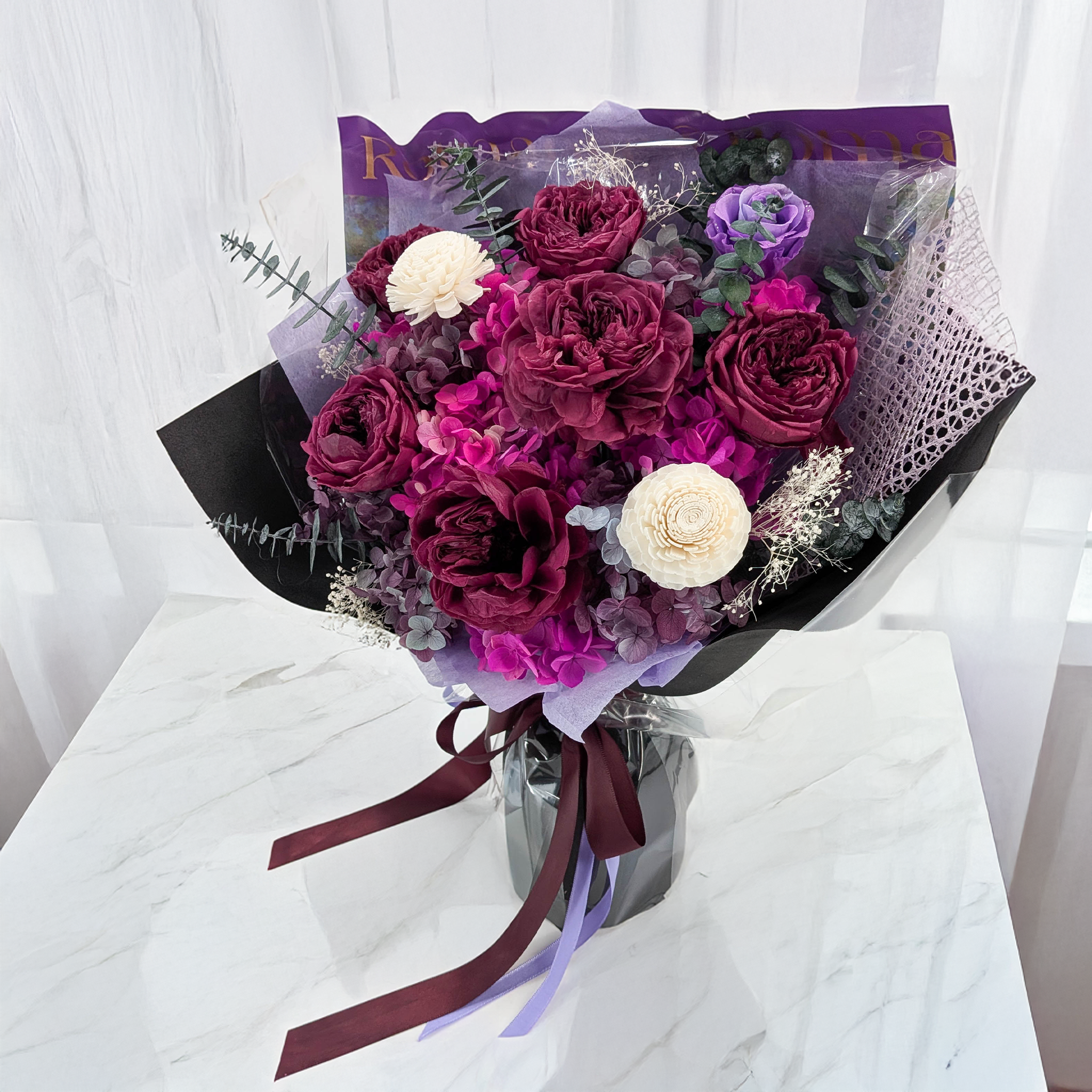 Bouquet Premium en boîte - EVERGIVE – A Lasting Gesture – Mystelle Royal