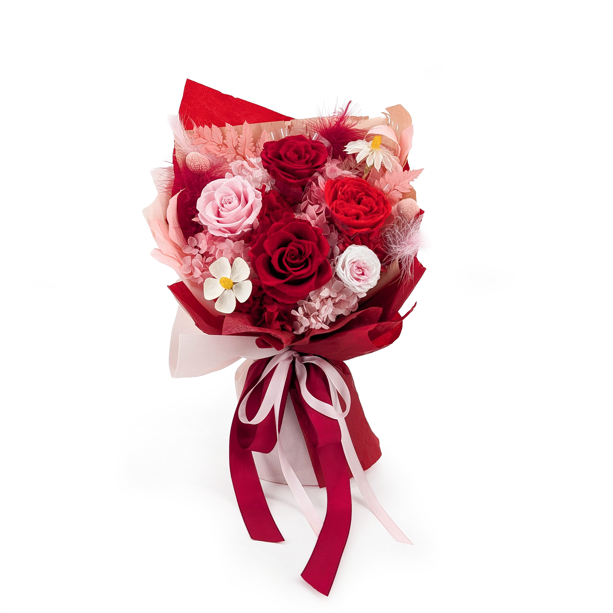 Bouquet Premium en boîte - EVERGIVE – A Lasting Gesture – Red Desire