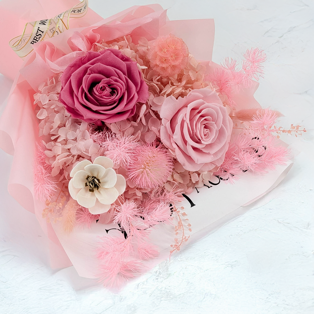 Bouquet Premium en boîte - EVERGIVE – A Lasting Gesture – Rose Grace