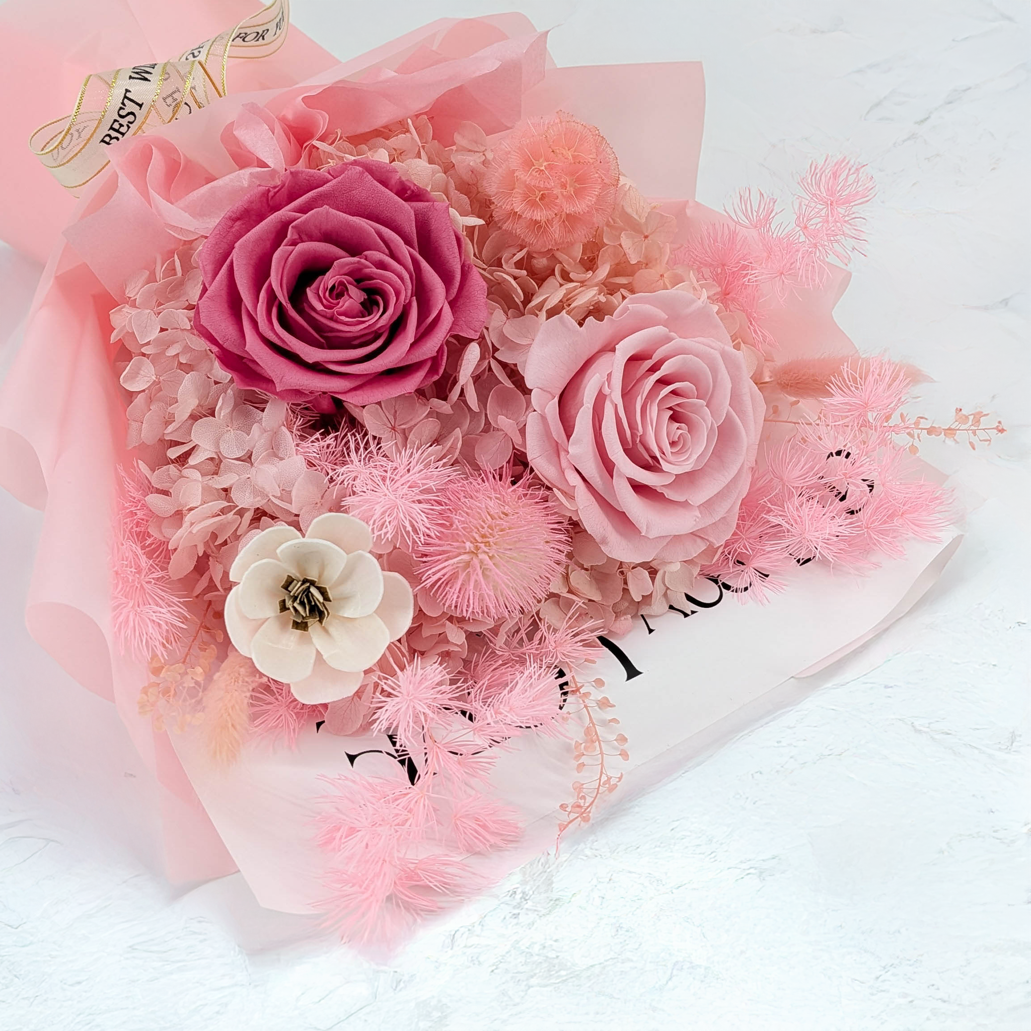 Bouquet Premium en boîte - EVERGIVE – A Lasting Gesture – Rose Grace