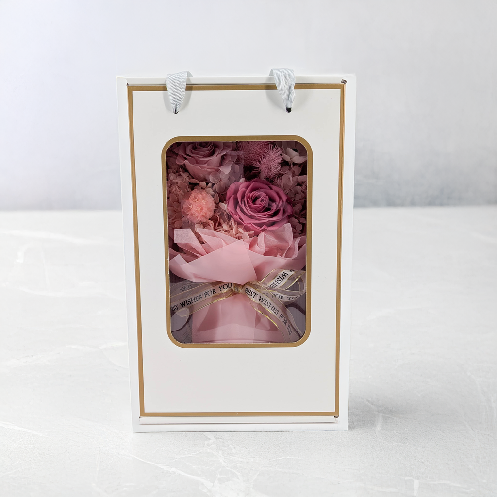 Bouquet Premium en boîte - EVERGIVE – A Lasting Gesture – Rose Grace