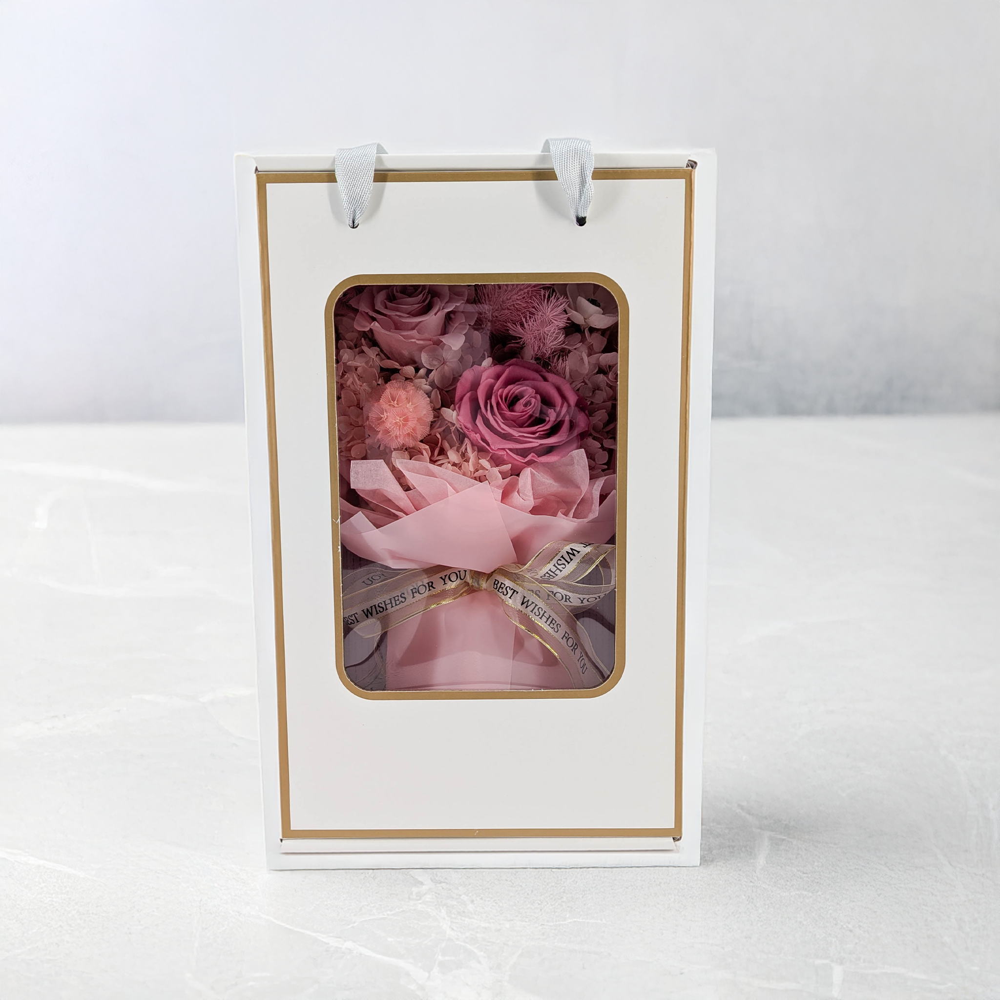 Bouquet Premium en boîte - EVERGIVE – A Lasting Gesture – Rose Grace