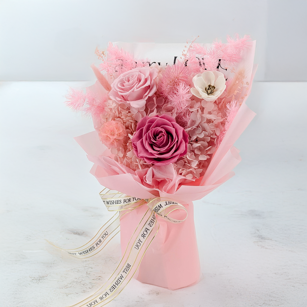 Bouquet Premium en boîte - EVERGIVE – A Lasting Gesture – Rose Grace