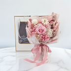 Bouquet Premium en boîte – EVERGIVE – A Lasting Gesture – Pink Blush