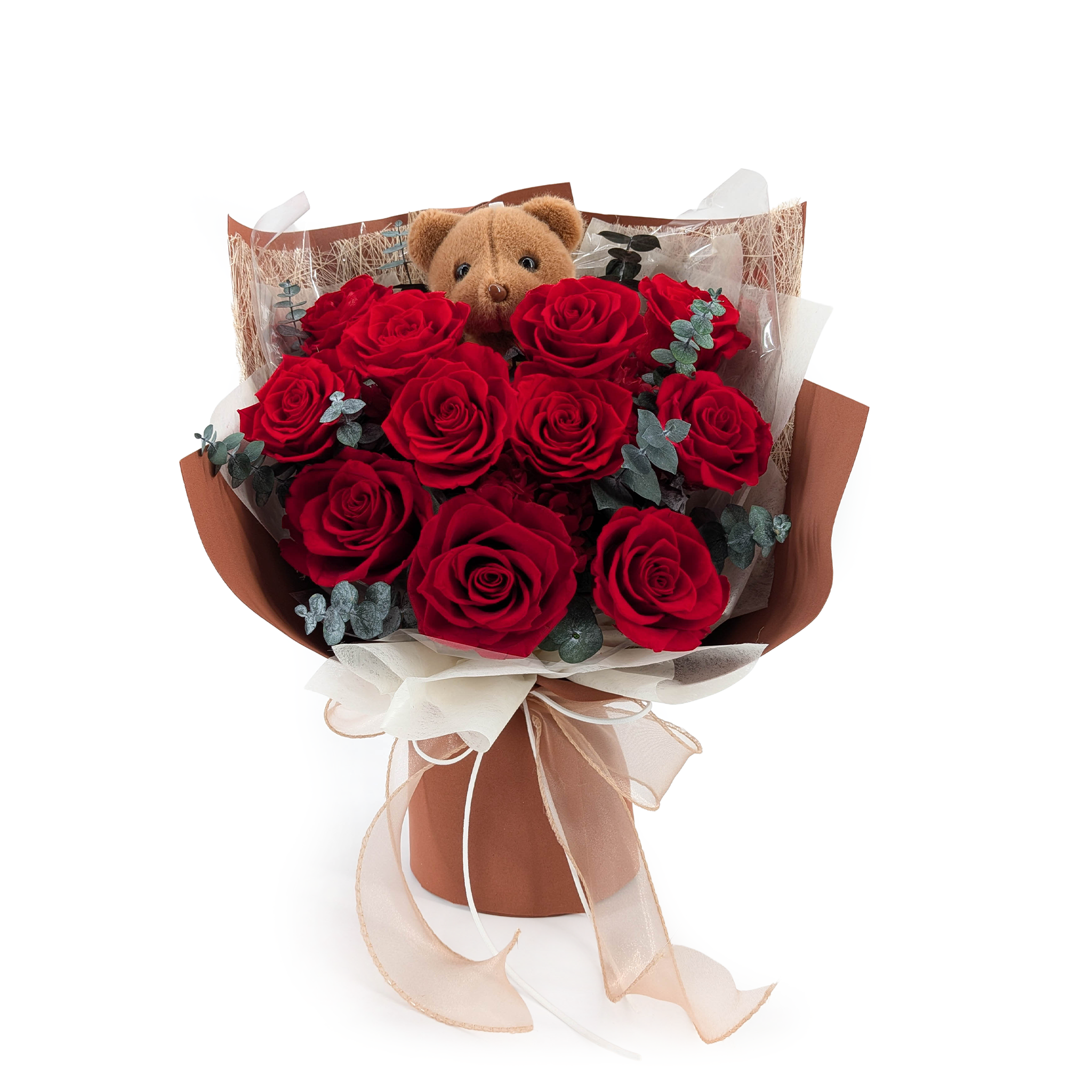Bouquet Premium en boîte - EVERGIVE – A Lasting Gesture – Ruby Adore
