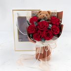 Bouquet Premium en boîte - EVERGIVE – A Lasting Gesture – Ruby Tenderness
