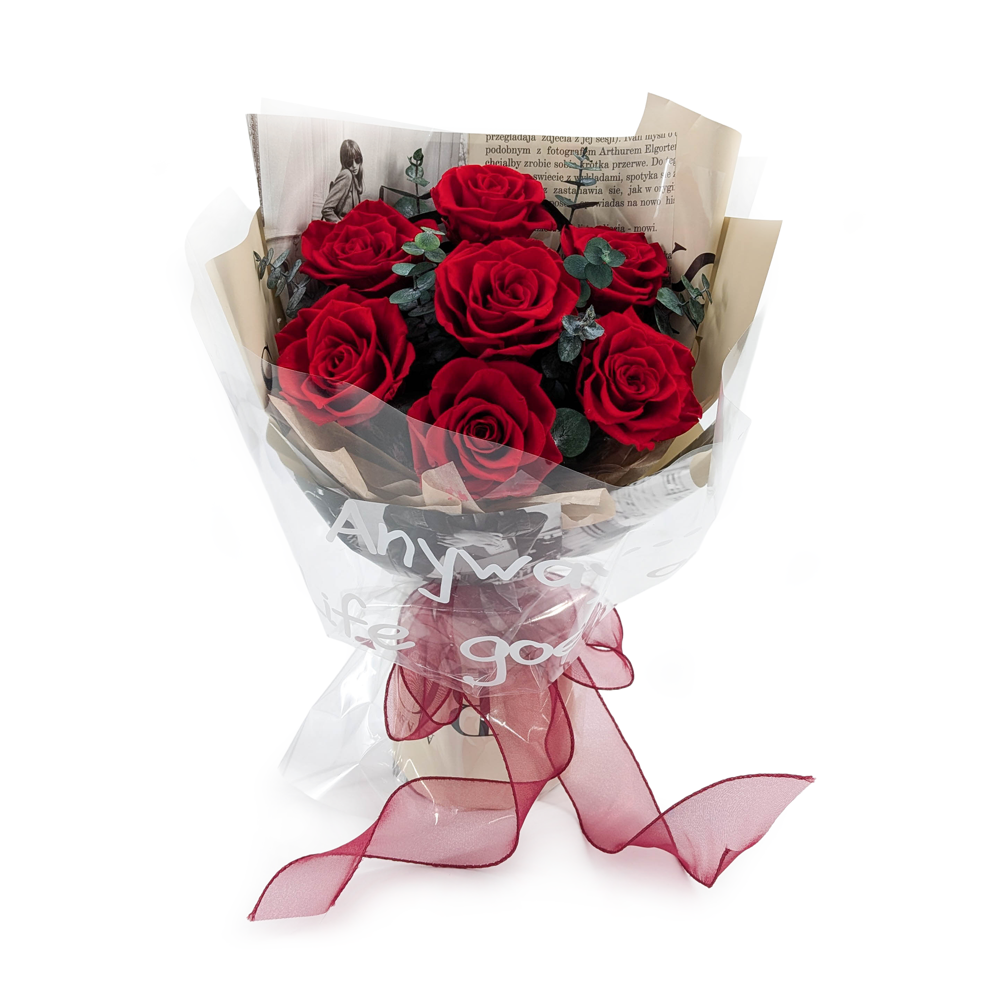 Bouquet Premium en boîte - EVERGIVE – A Lasting Gesture – Ruby Timeless
