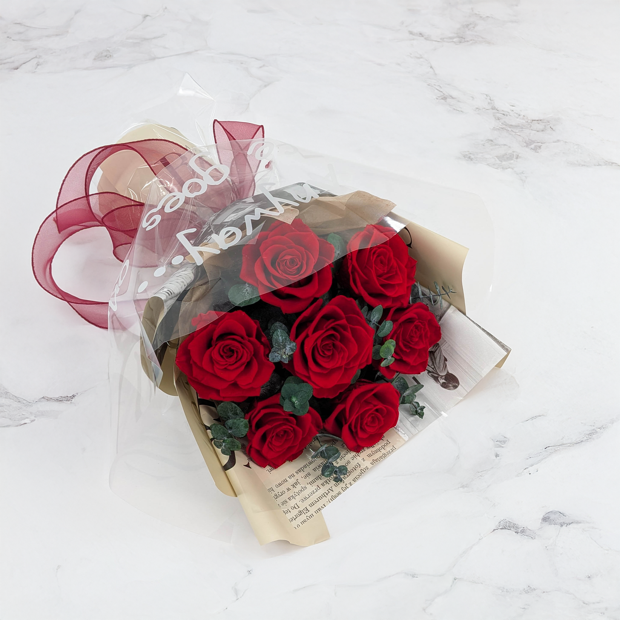 Bouquet Premium en boîte - EVERGIVE – A Lasting Gesture – Ruby Timeless