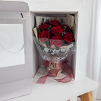 Bouquet Premium en boîte - EVERGIVE – A Lasting Gesture – Ruby Timeless