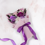 Bouquet Premium en boîte - EVERGIVE – A Lasting Gesture – Violet Grace